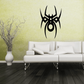 Tribal spider wall decal, black stylized arachnid with web-like lines and dots