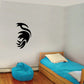 Tribal swan wall decal, black tribal-style swan silhouette.