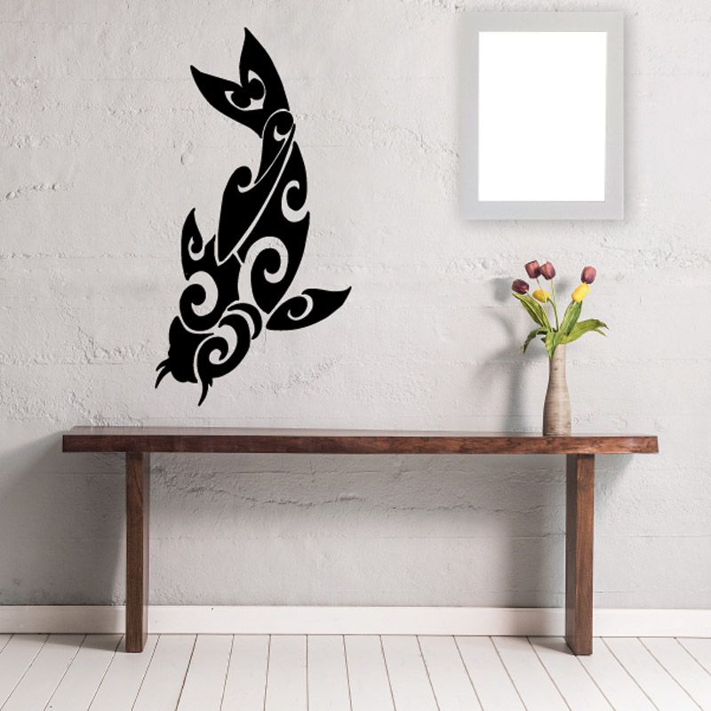 Image of Tribal Swirl Catfish Decal