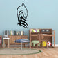 Tribal dolphin decal with black tribal-style dolphin silhouette
