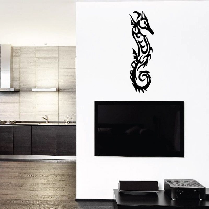 Image of Tribal Tattoo Seahorse Decal