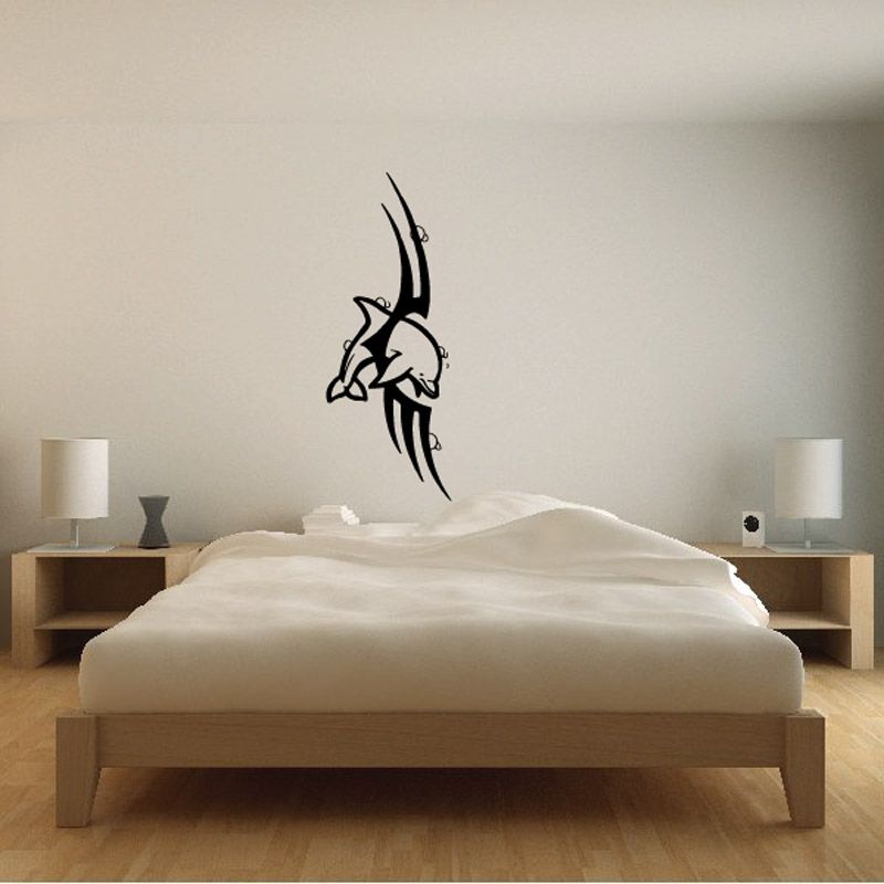 Image of Tribal Tattoo Wings and Dolphin Decal