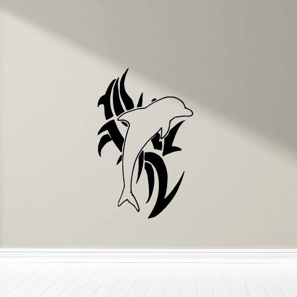 Image of Tribal Thorne Dolphin Decal