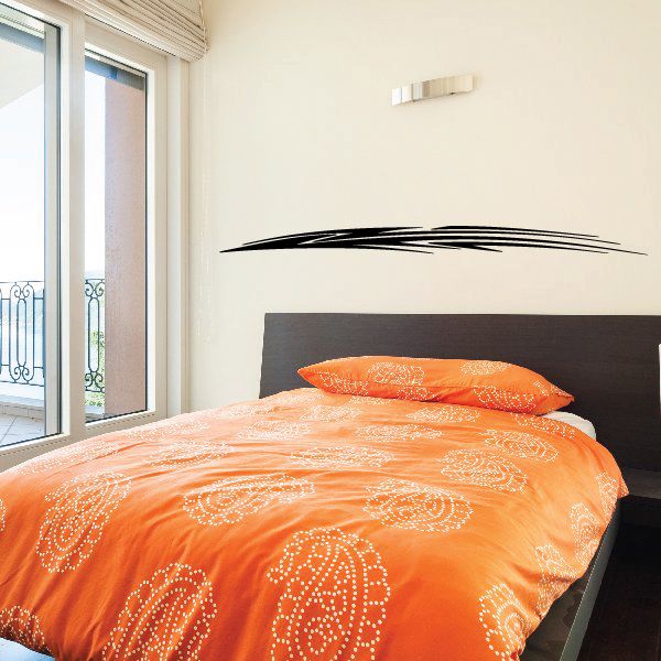 Orange paisley-pattern bedspread with matching pillow covers