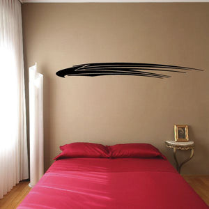 Tribal vehicle pinstripe vinyl decal with black swoosh stripes