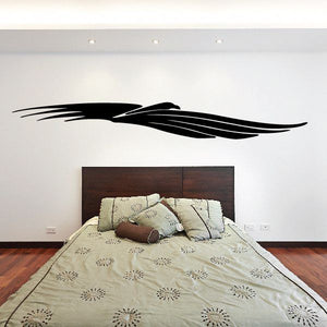 Black tribal pinstripe vehicle vinyl decal with sweeping curved lines