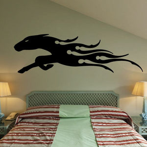 Black tribal vehicle pinstripe vinyl decal with flame wave lines