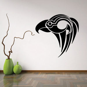 Black tribal vehicle pinstripe vinyl decal with stylized front-face and curved lines
