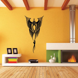 Black tribal winged emblem vinyl decal