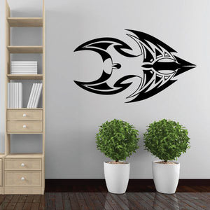 Tribal vehicle wall decal with black tribal arrow and pinstripe graphic