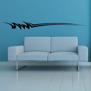Tribal vehicle pinstripe wall decal with black vinyl lines
