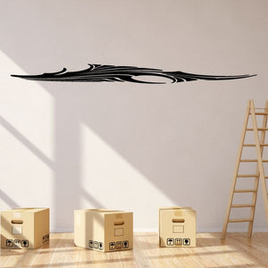 Tribal vehicle pinstripe wall decal, black tribal stripe silhouette for walls