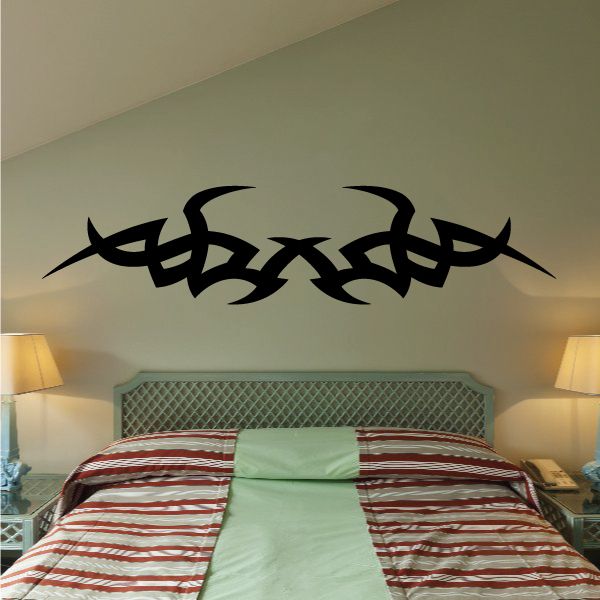 Tribal wall decal vinyl sticker with black tribal knot pattern