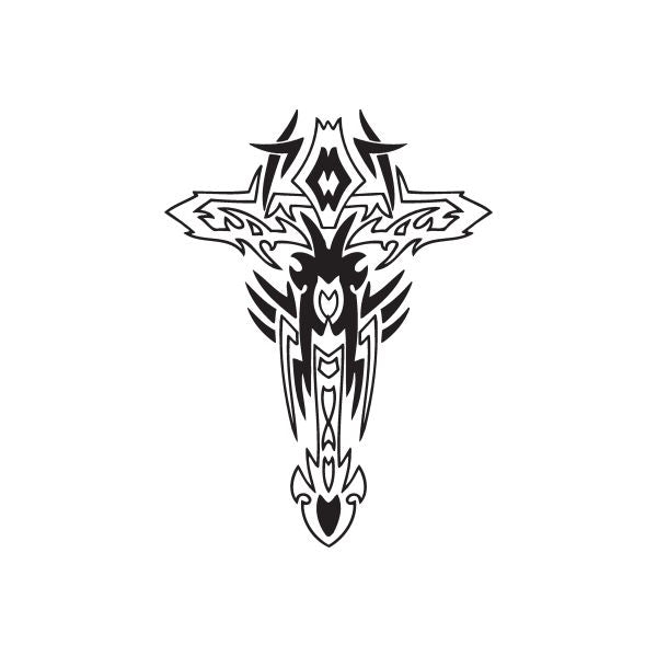 Image of Tribal Warrior Cross Decal