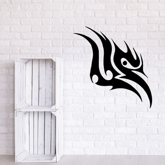 Image of Tribal Whooping Crane Head Decal