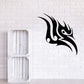 Tribal crane head decal with black and white stylized whooping crane design