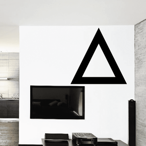 Astrological trine triangle wall decal in black