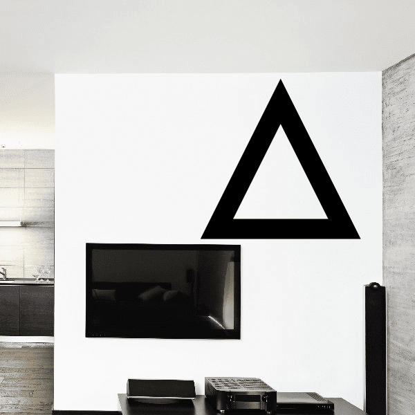 Astrological trine triangle wall decal in black