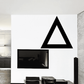 Astrological trine triangle wall decal in black