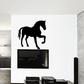Triumphant horse decal, black rearing horse silhouette