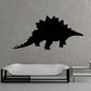 Black stegosaurus silhouette wall decal with raised spines