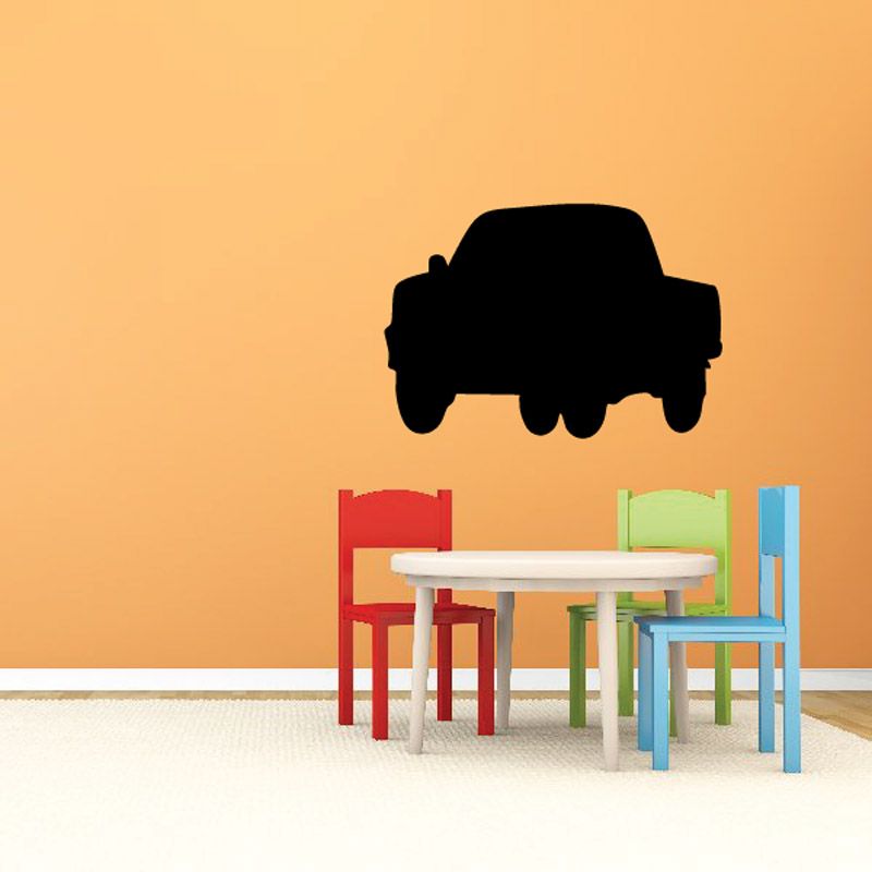 Truck wall decal vinyl sticker with black truck silhouette