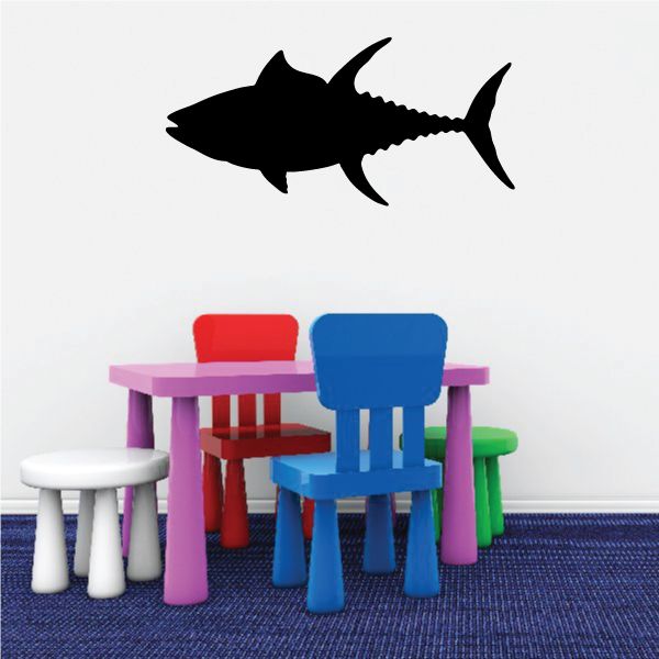 Black tuna fish vinyl wall decal