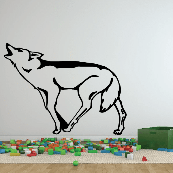 Image of Tundra Wolf Howling Pose Decal