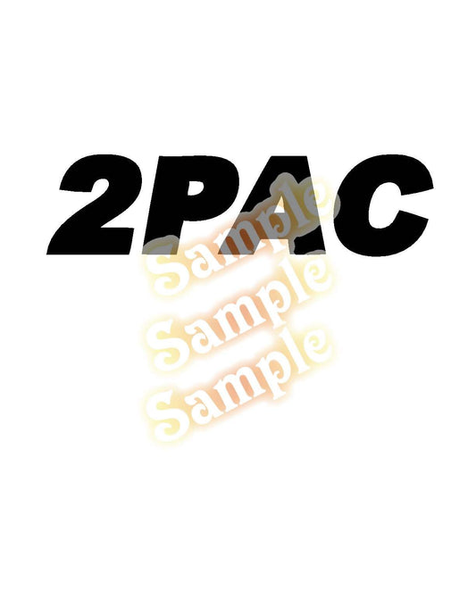 Image of Tupac Text Decal