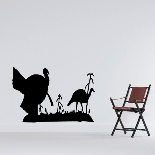 Image of Turkey and Hen in Field Decal