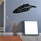 Turkey feather decal in black silhouette