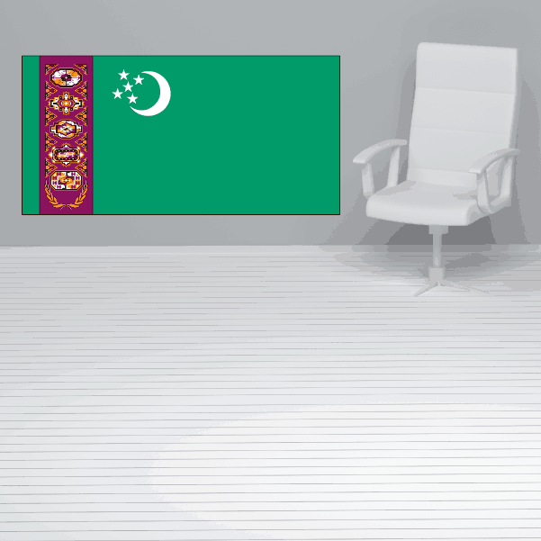 Image of Turkmenistan Flag Sticker