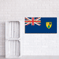 Turks and Caicos flag sticker, blue with Union Jack and coat of arms crest