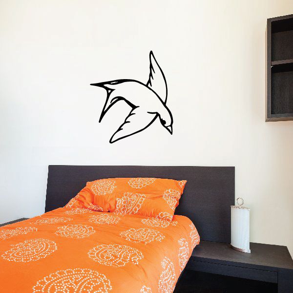 Image of Turning Head Flying Swallow Decal