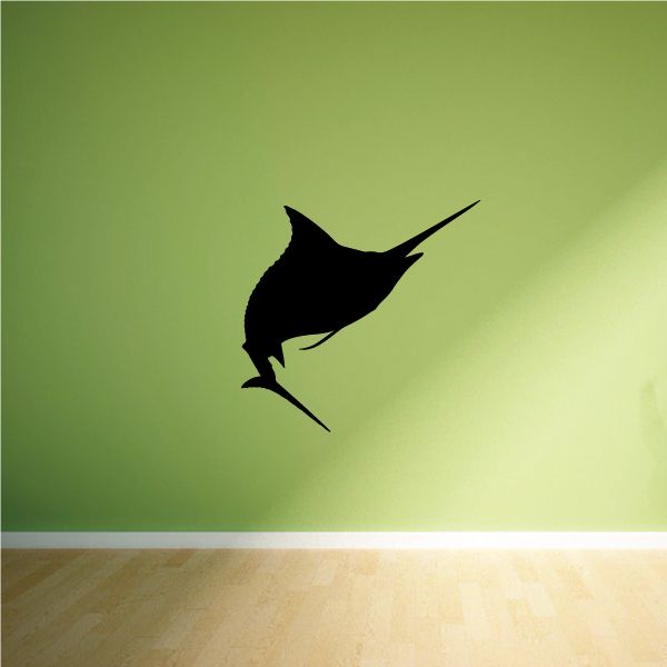 Image of Turning Marlin Silhouette Decal