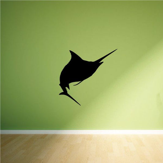 Image of Turning Marlin Silhouette Decal