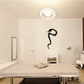 Turning python snake wall decal, black outline