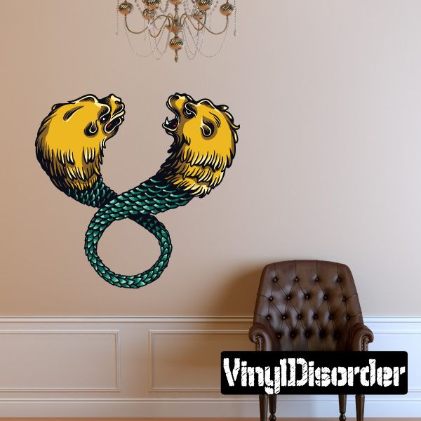 Image of Twin Headed Lion Serpent Decal