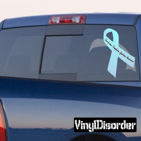 Image of Twin to twin Transfusion Syndrome Awareness Ribbon Vinyl Sticker