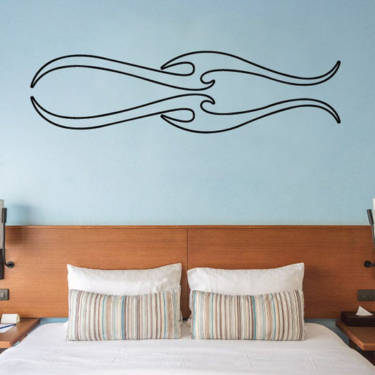 Image of Twin Two 2 Ghost Flames Car Decal - Vinyl Decal - Wall Decal - CF143