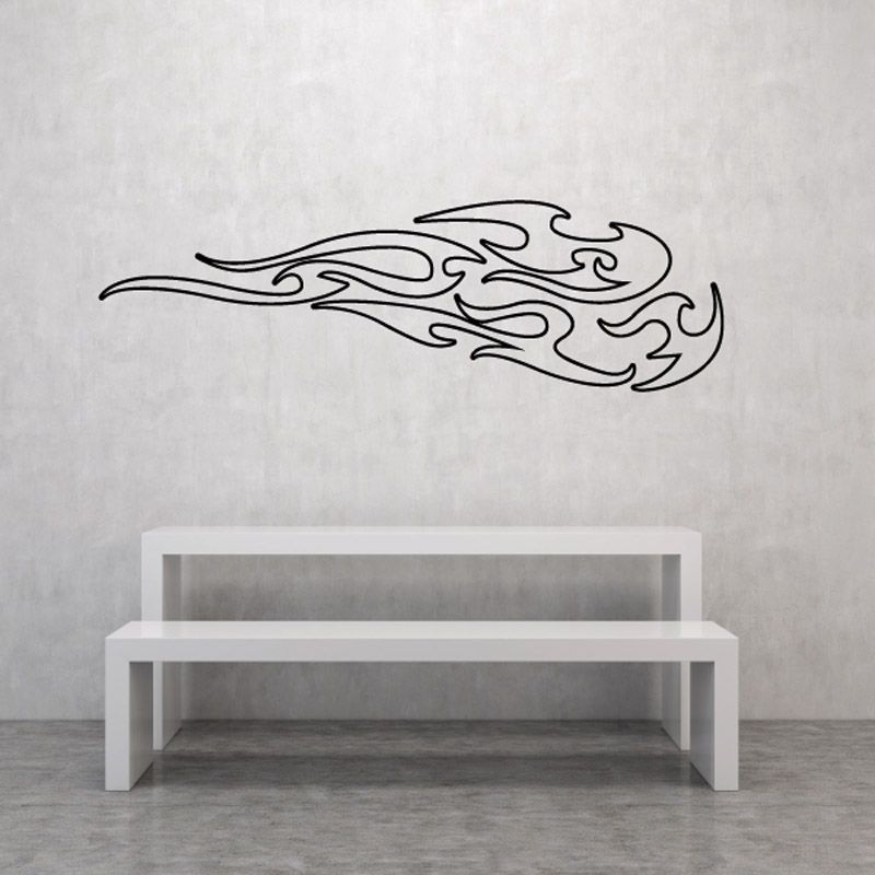 Image of Twisted Fireball Ghost Flames Car Decal - Vinyl Decal - Wall Decal - CF210