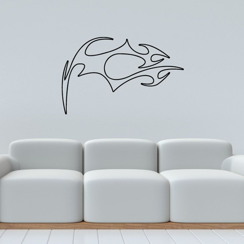 Image of Twisted Ghost Flames Car Decal - Vinyl Decal - Wall Decal - CF112