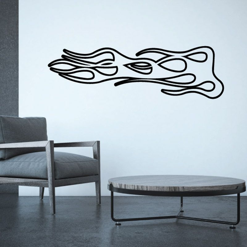 Image of Twisted Ghost Flames Car Decal - Vinyl Decal - Wall Decal - CF207