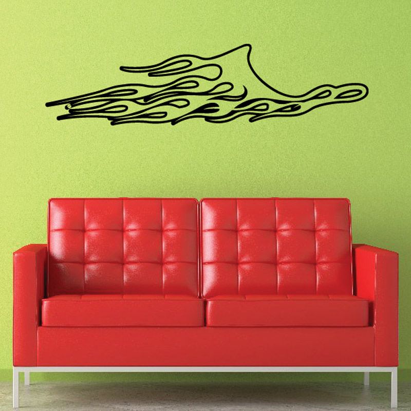 Image of Twisted Ghost Flames Car Decal - Vinyl Decal - Wall Decal - CF282