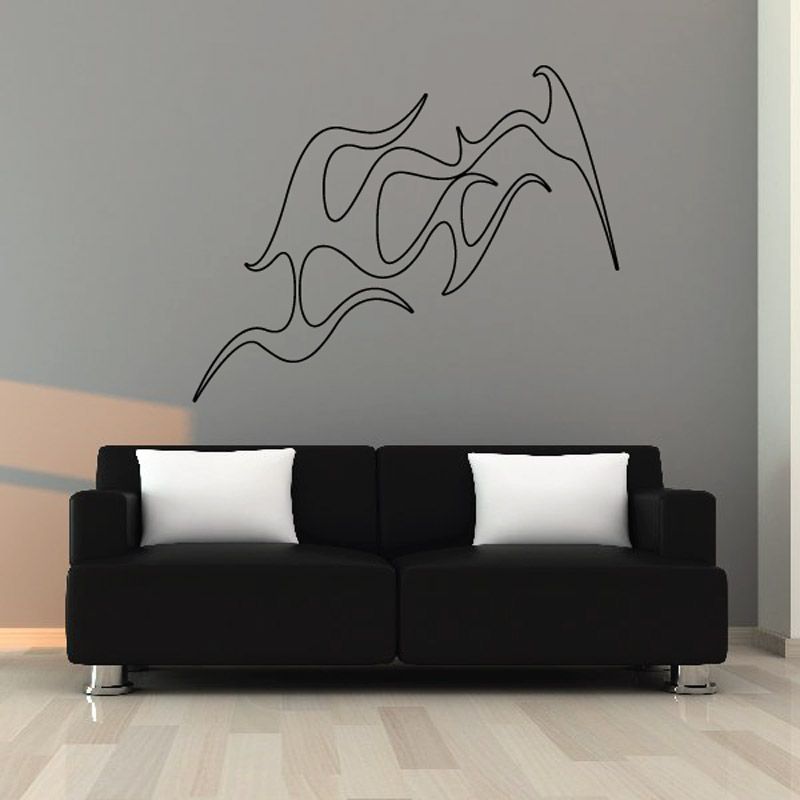 Image of Twisted Ghost Flames Car Decal - Vinyl Decal - Wall Decal - CF301