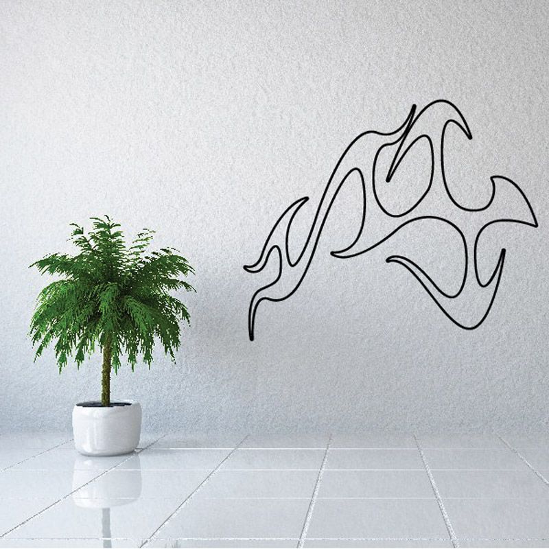 Image of Twisted Ghost Flames Car Decal - Vinyl Decal - Wall Decal - CF311