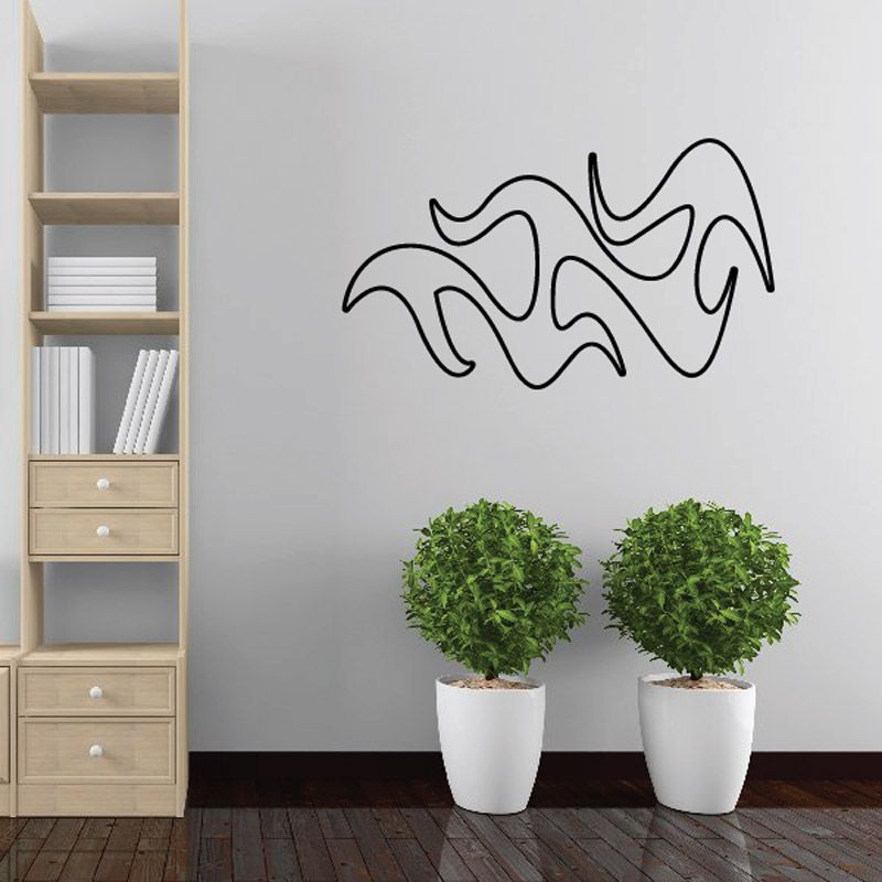 Image of Twisted Ghost Flames Car Decal - Vinyl Decal - Wall Decal - CF316