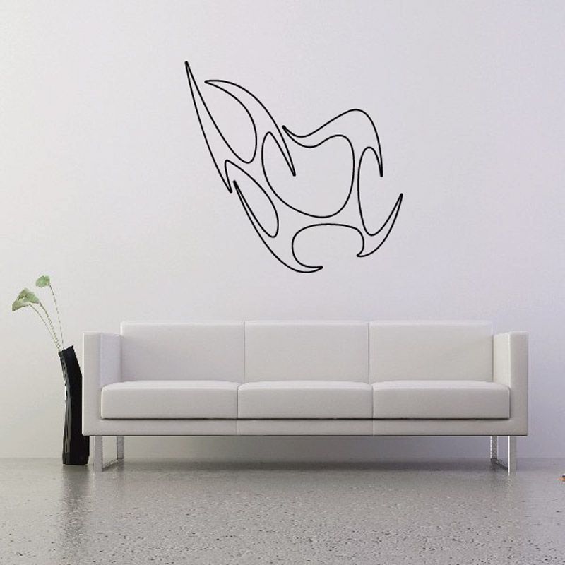 Image of Twisted Ghost Flames Car Decal - Vinyl Decal - Wall Decal - CF415