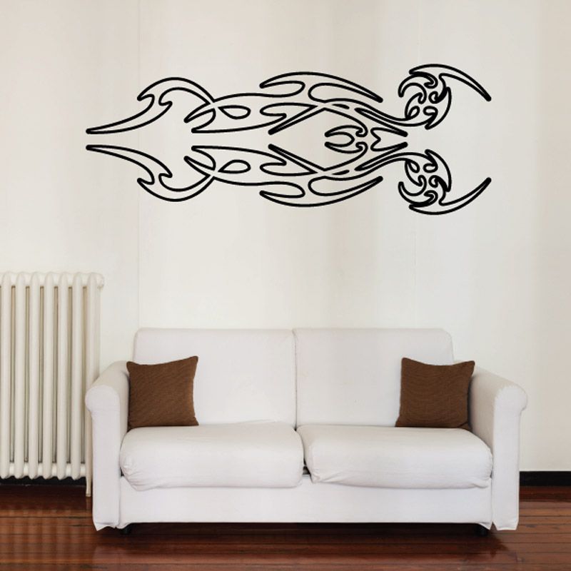 Image of Twisted Long Ghost Flames Car Decal - Vinyl Decal - Wall Decal - CF241