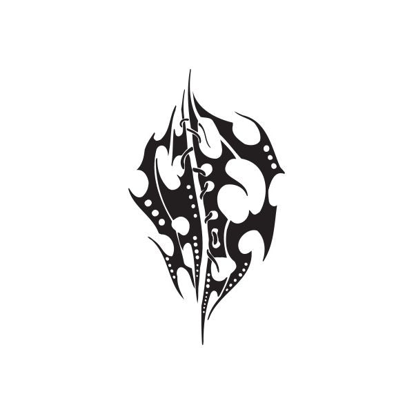 Black skull flame wall decal vinyl sticker with dotted accents